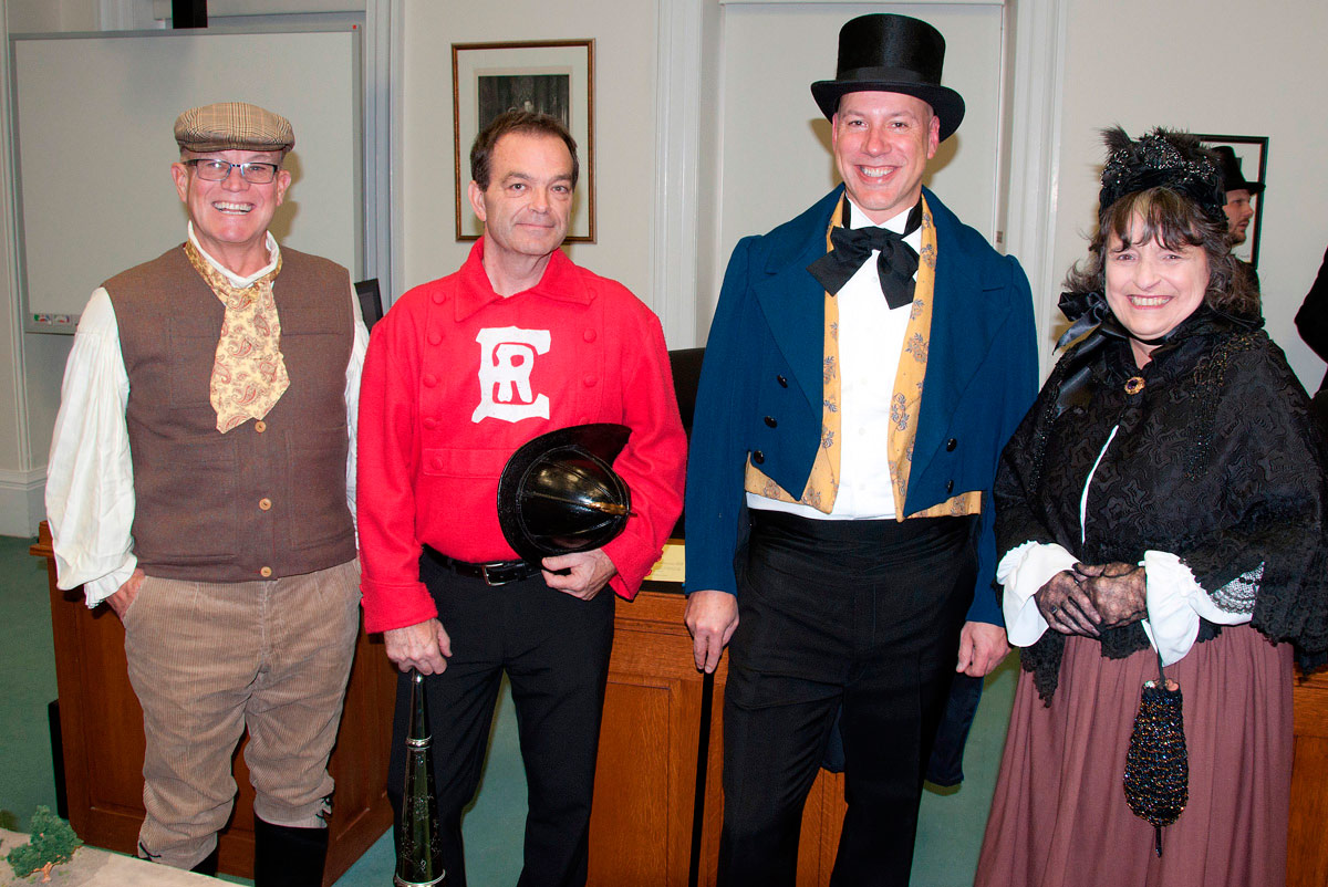 Before the Re-enactment.  Brian Darling; Mike Vilneff; Dean Hustwick; Suzanne Seguin