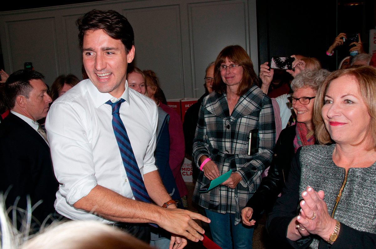 Justin Trudeau with MP and Candidate Kim Rudd