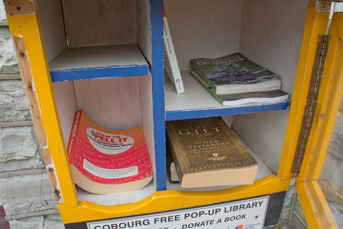 Inside Pop-up Library at Police Station