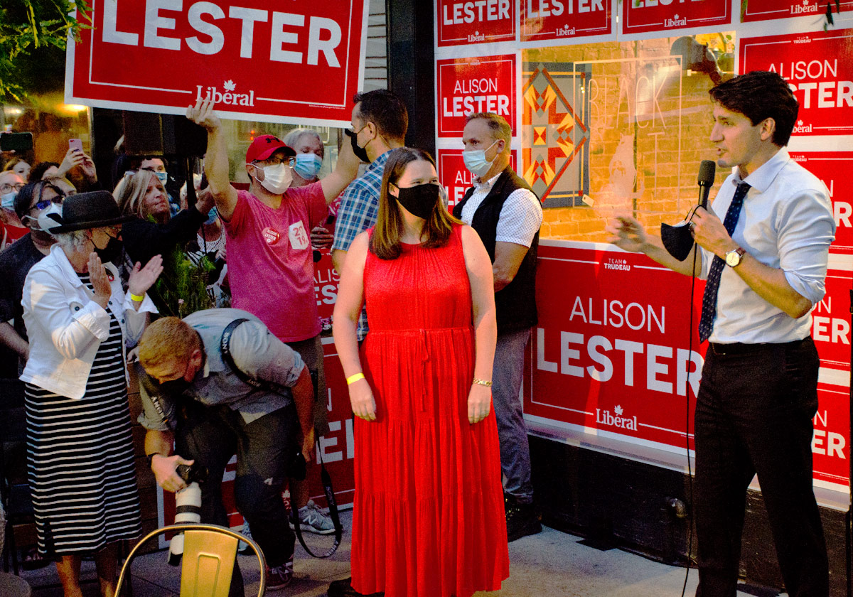 Justin Trudeau with Alison Lester
